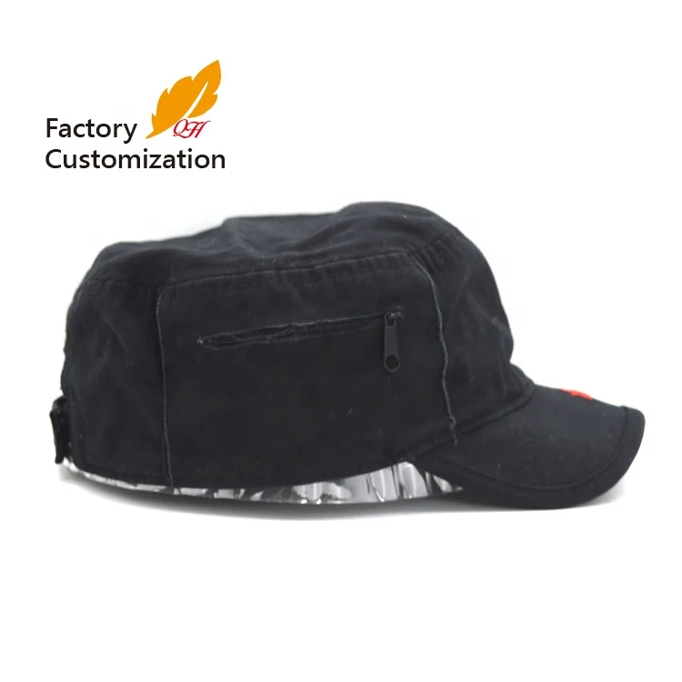 Amazon hot sale washed military cap customized washed worn military cap soft film piercing army cap