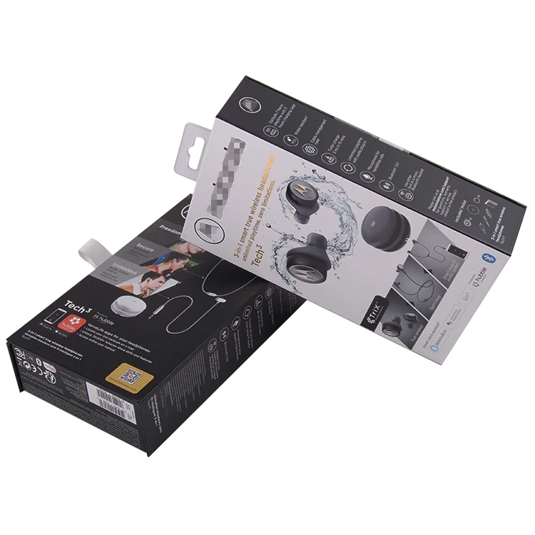 Eco Friendly Audio Earphone Cardboard Gift Box 3C Packaging With Good Quality And Low Price