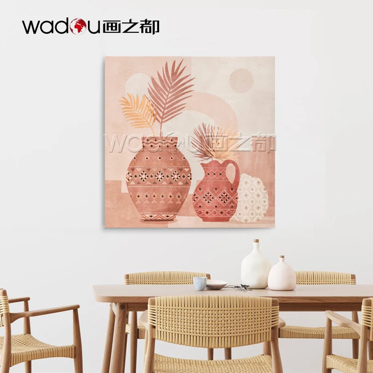 Wall Art Manufacturer Painting Vase On Waterproof Canvas With Studs Wall Art Pictures For Living Room Wall Decoration