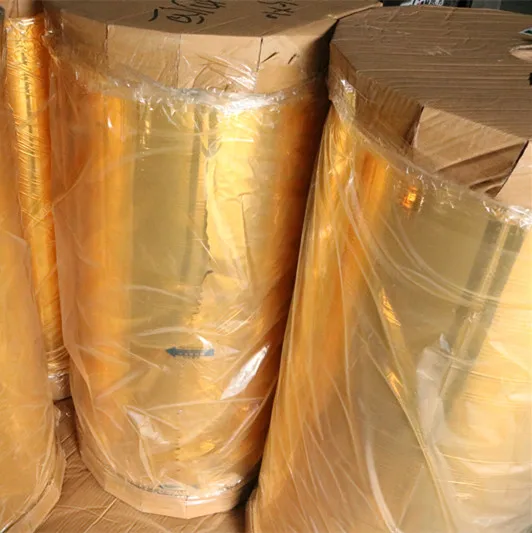 25 micron Hot saling 6inch bopp pet metalized thermal gold film