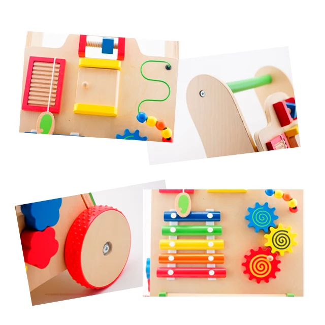New Multifunction Educational Learning Activity Children Wooden Baby Walker Toy For Kids