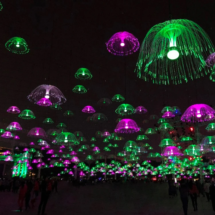 Креативные Новые товары, оптоволоконная Медуза под заказ, освещение в чжуншане