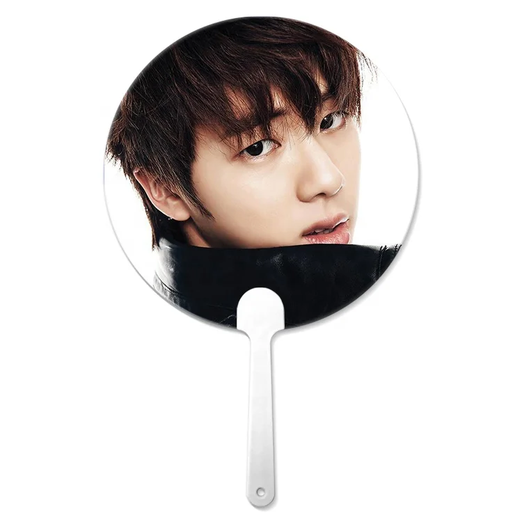 Custom lenticular 3D animation KPOP  flip 3d hand fan Transparent Hand fan for gifts