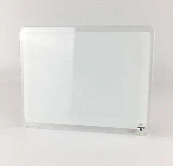 Yinsa PF008 Настройте свой собственный стиль личность украшения прозрачный сублимации стеклянная рамка для фотографий рама