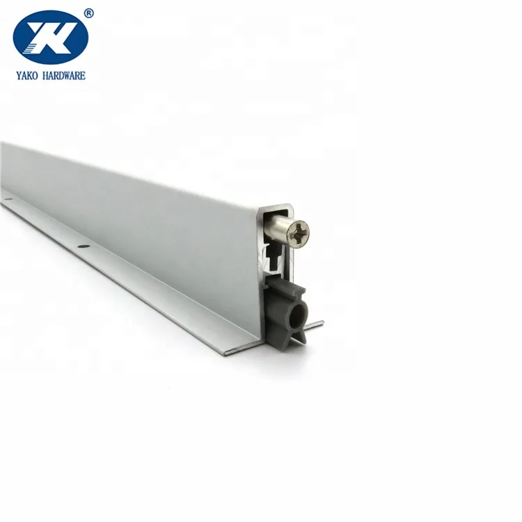 Aluminum Automatic Door Bottom Seal Customized Length Weatherstripping Drop Down Recessed