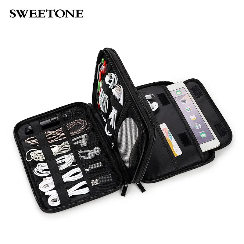 Electronic Organizer Electronics Accessories Carry Bag Oxford Travel Cable Organizer Bag Digital Gadget Storage Bags