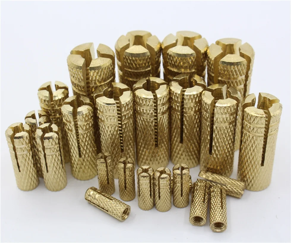 good quality brass drop in anchor with knurled surface