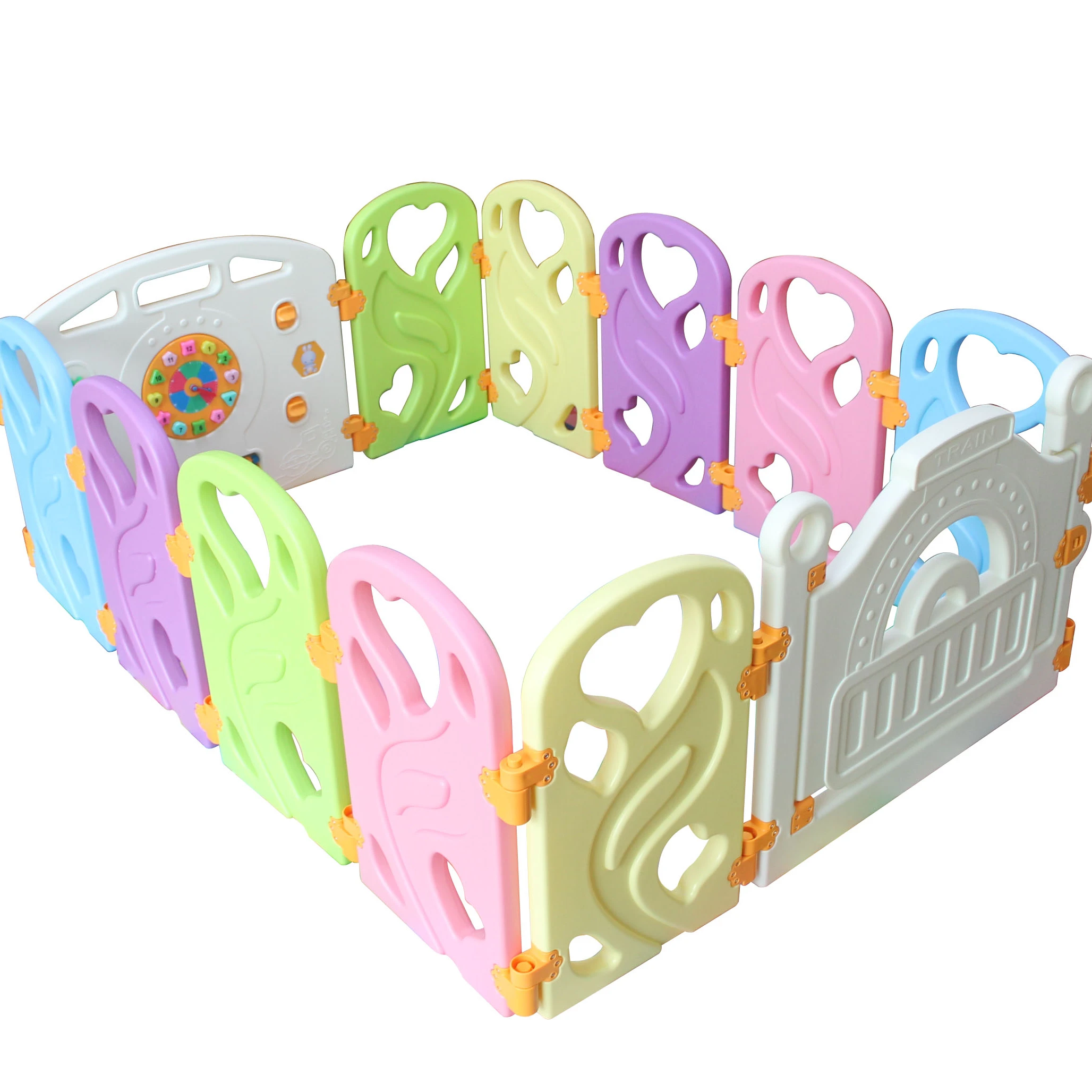 
Baby Playpen Foldable Large Plastic Indoor& Outdoor Room Divider Educational Toy 