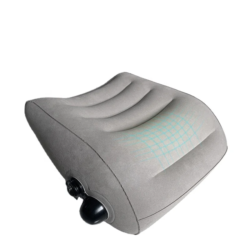 Comfortable air inflatable lumbar cushion blow up pillows triangle bed wedge pillow