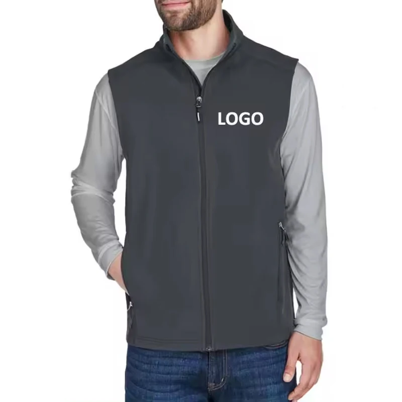 Plus Size Winter Utility Insulated Breathable Windproof Camping Outerwear Waistcoat Vests With Hood Soft Shell Vest