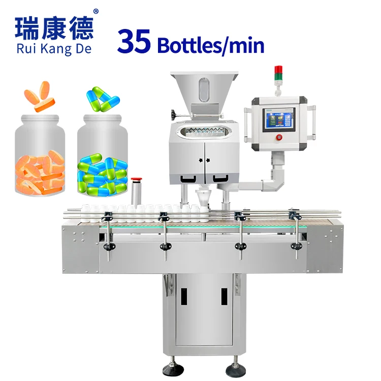 8 Lane Automatic Electronic Small Pill Softgel Capsule Counter Tablet Counting And Bottle Filling Machine For Pharmacy