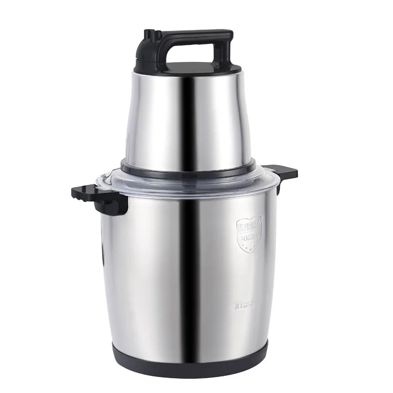 Stainless steel electric meat grinder food processor double gear electric food processor household kitchen mixer Blender