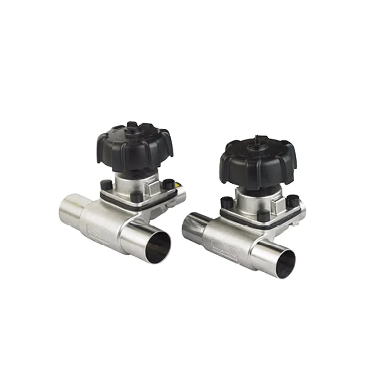 China high quality supply from stock Sanitary Stainless Steel304/316 Tri clamp weld manual diaphragm valve for sale