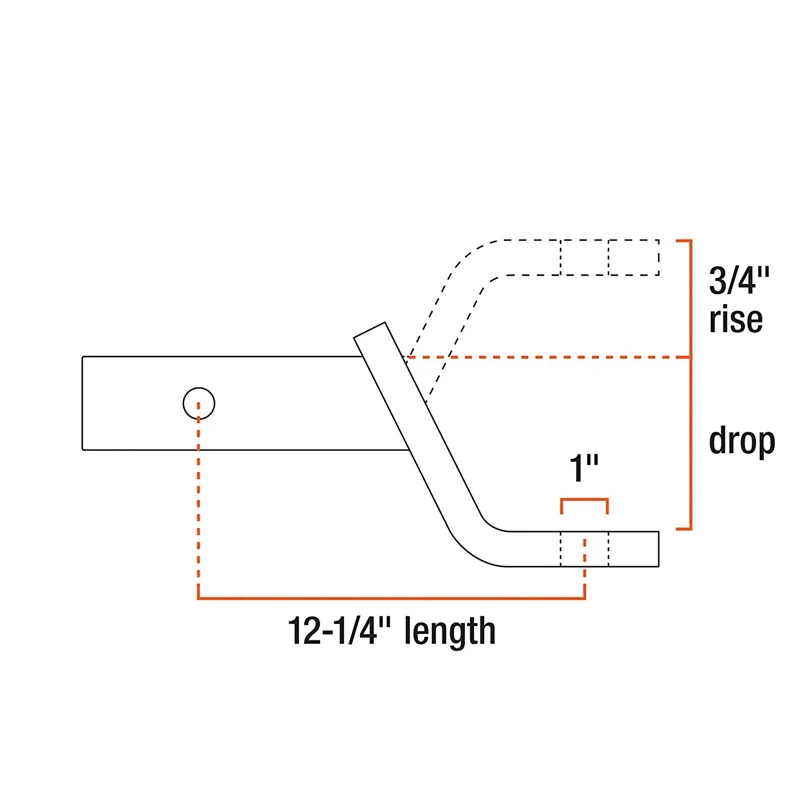Trailer Hitch Ball Mount Fits 2-Inch Receiver with Max Loading 7500 lbs