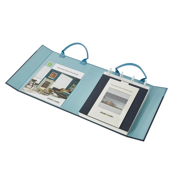 professional handmade textile sample swatch book color zebra blind fabric card