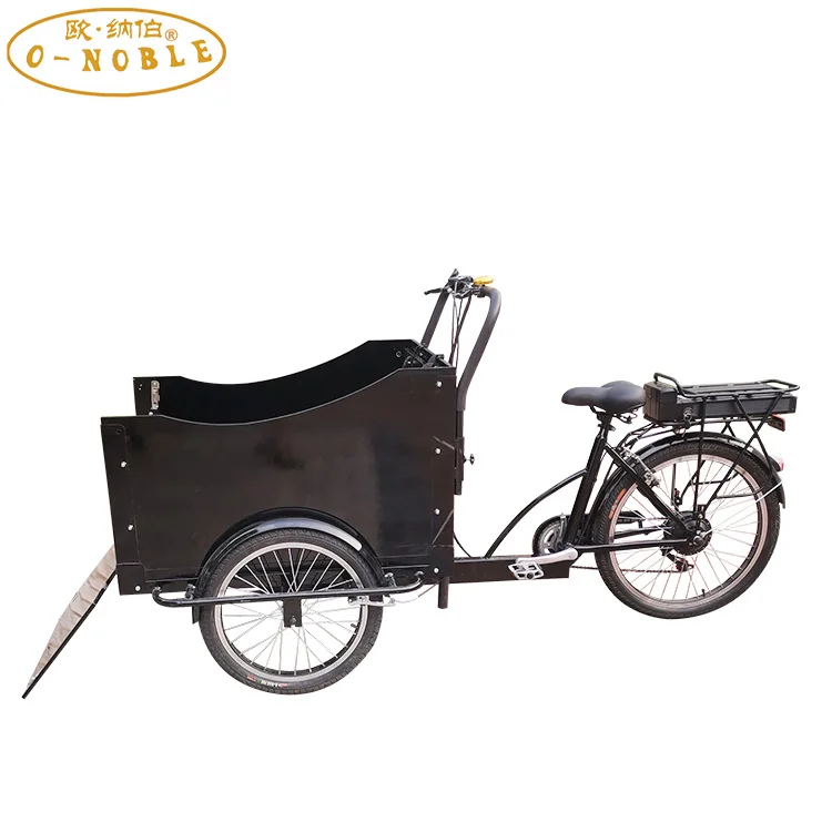 Electric tricycles 3.wheel electric cargo bike Black mini pet car