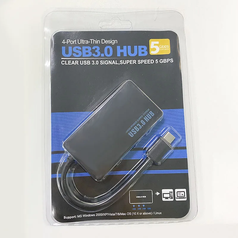 Высокоскоростной мини-концентратор с 4 портами Usb 3.0a на Type