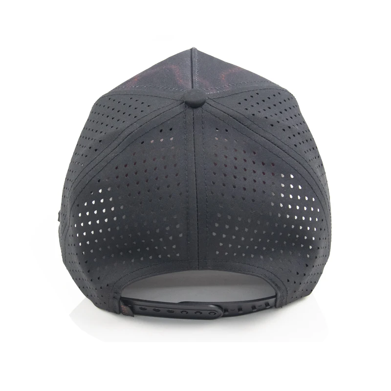 Quick Dry Custom All Over Printed Tiger Mesh Baseball Cap Gorras Wholesale Embroidery Patch Laser Cut Hole Trucker Hat