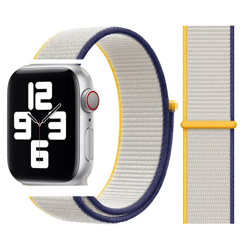 В наличии 88 цветов нейлоновый Плетеный спортивный ремешок Chinber для Apple Watch Band 38 мм 40 42