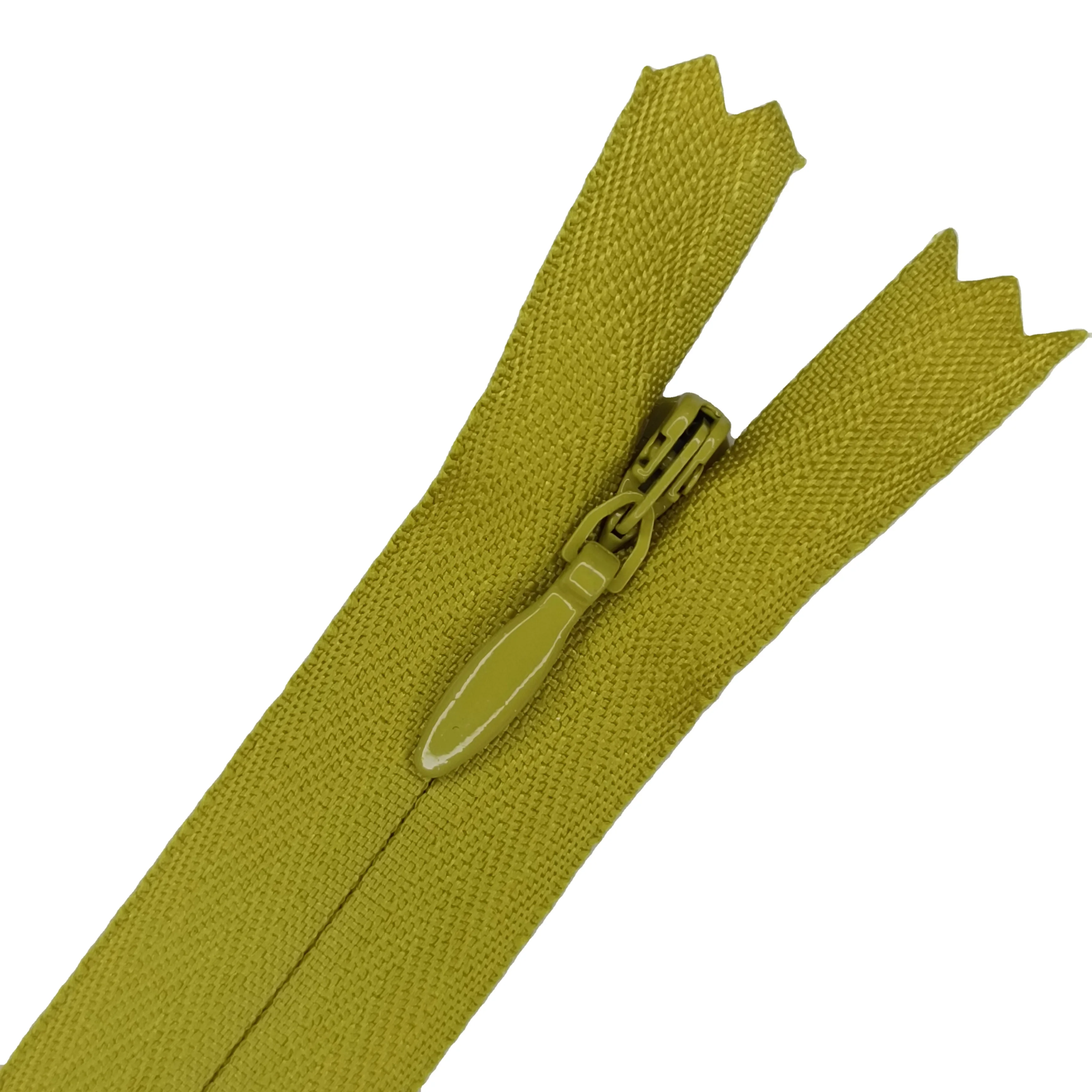 Reliable specific Zip No4.5 Invisible cloth edge U-shaped top stop zippers with sliders for clothing