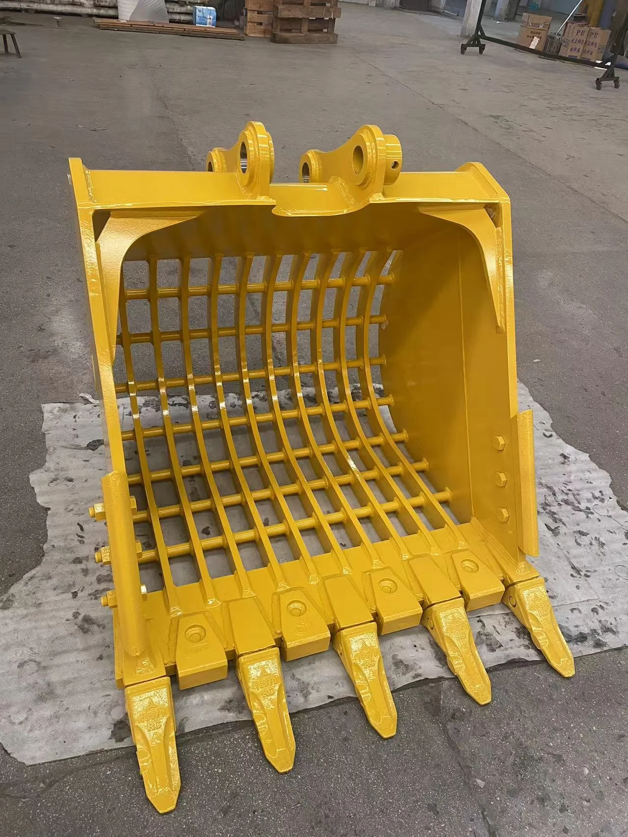 Wholesale Manufacture Industrial Skeleton Sieve Bucket for 1.5 Ton Screen Rock bucket for 500 mm 600mm 800mm