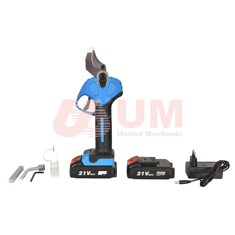 UM Professional 21V Wood Pruner Lithium Branch Pruner Electric Pruning Shear Garden Cordless Pruner Scissors