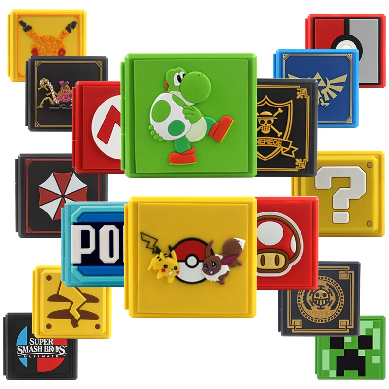 Цветной 12в1 мультяшный тематический Игровой Футляр для карт, коробка для хранения для NS navan, переключатель, игровой держатель для карт памяти SD, картриджи для переноски