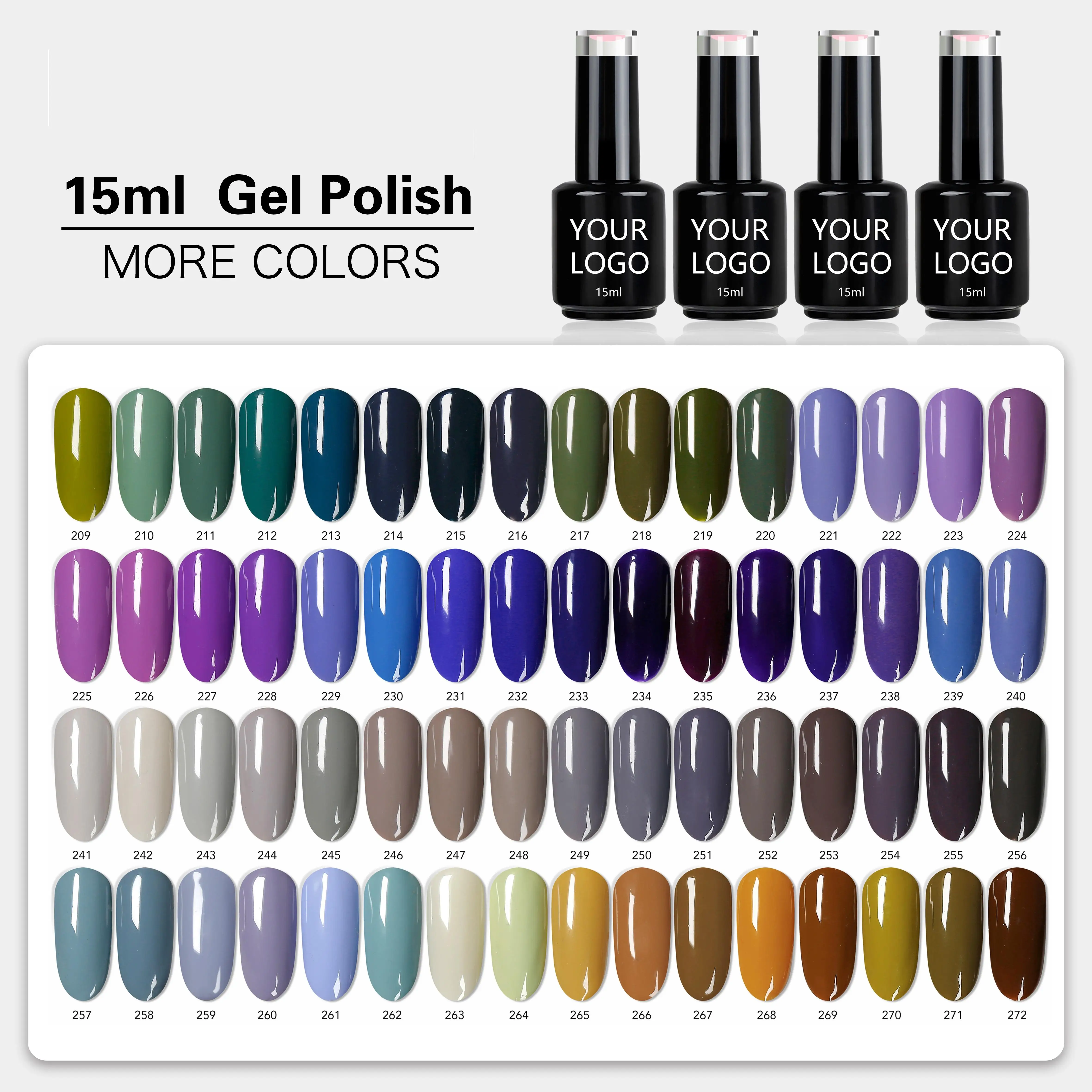 Custom Private Label Color Uv Gel Polish Cheap 15ml Long Lasting Soak Off Uv Gel Polish