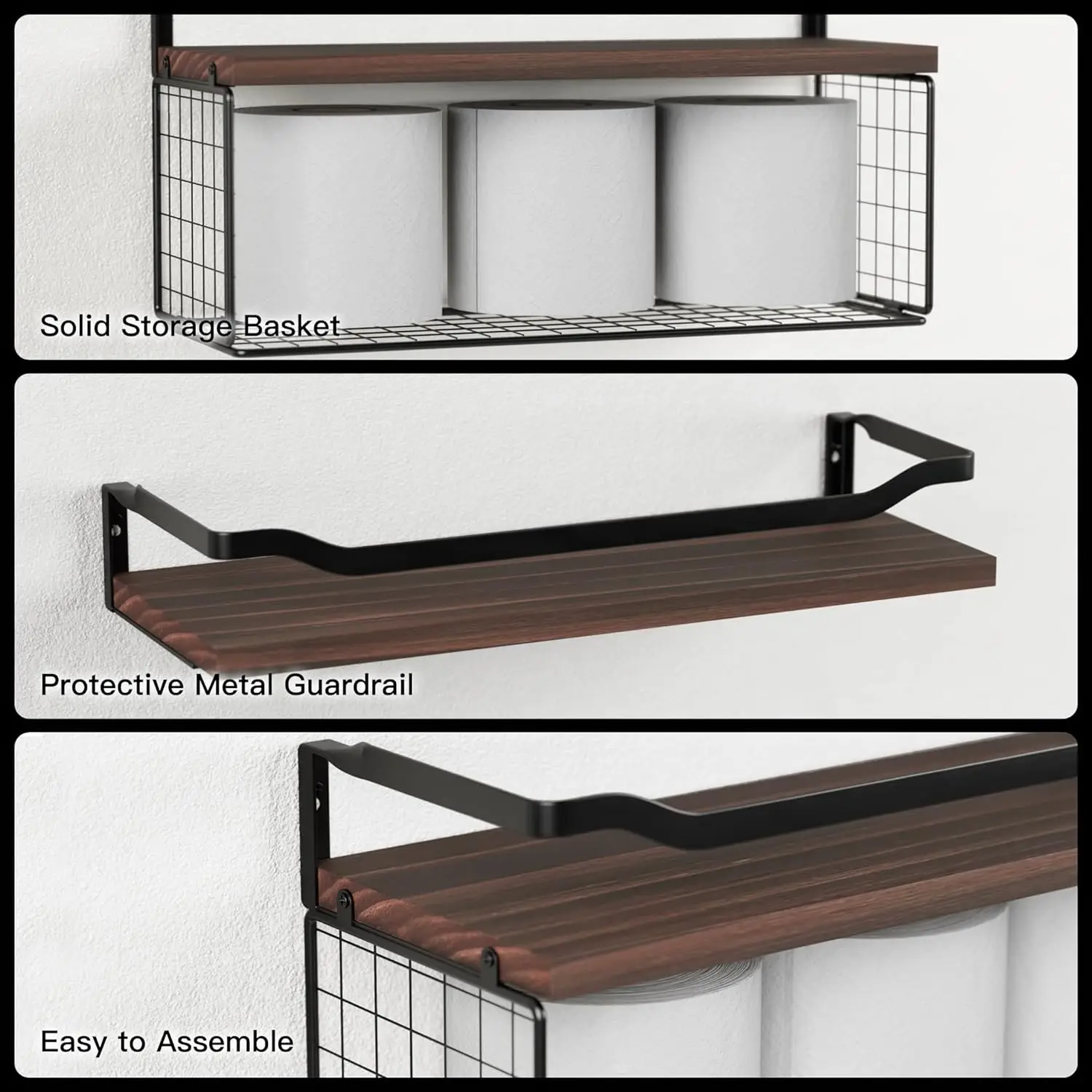 2024 Whole Sale Two Layers Bathroom Shelves Wall-mounted Storage Rack Wall Shelf for kitchen