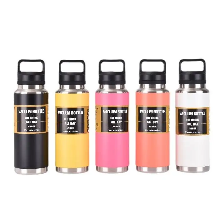 Custom 18oz 26oz 36oz bottle vacuum insulated stainless steel water bottle with chug lid flask thermoses cup