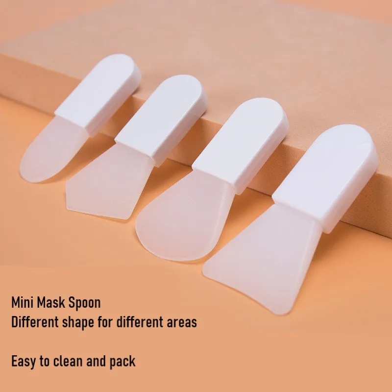Mini Plastic Silicone Facial Spatula Cosmetic Face Cream Spatulas for Skin Care and Mask Application