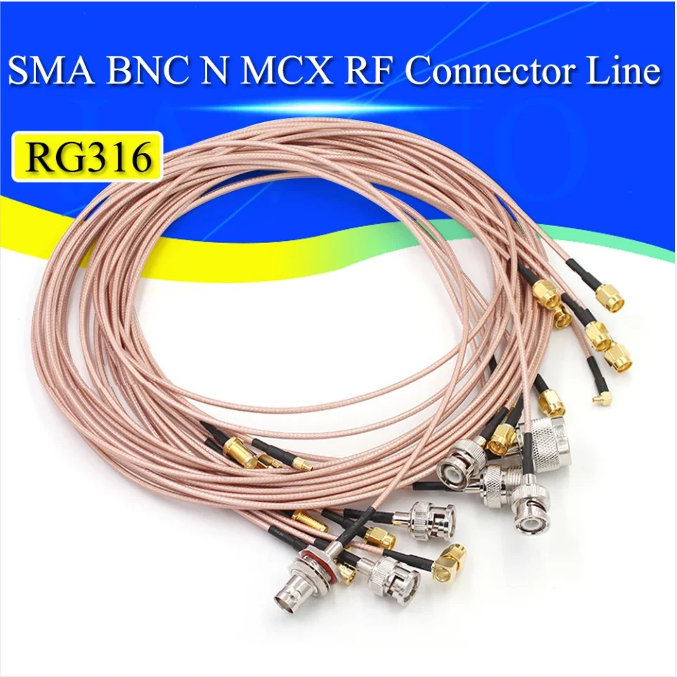 Rg316 Splitter Y Type 20cm/25cm/30cm Sma Female To One Side Sma Male And One Side Ts9 Connector Cable for signal communication