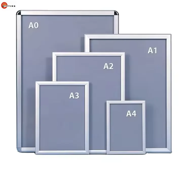 Wholesale A0 A1 A2 A3 A4 customized size SILVER Picture Frame Poster Frame Wall Mounting Certificate Aluminum Frames