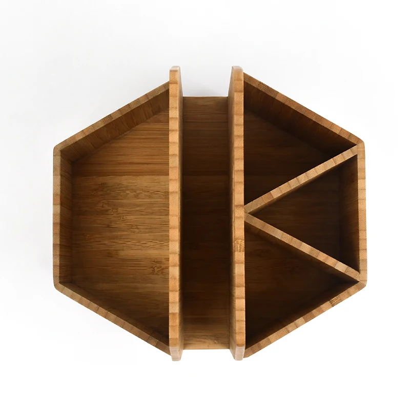 WDF Eco Friendly pen organizer for desk display stand for office desktop stationery organizer bamboo pen holders