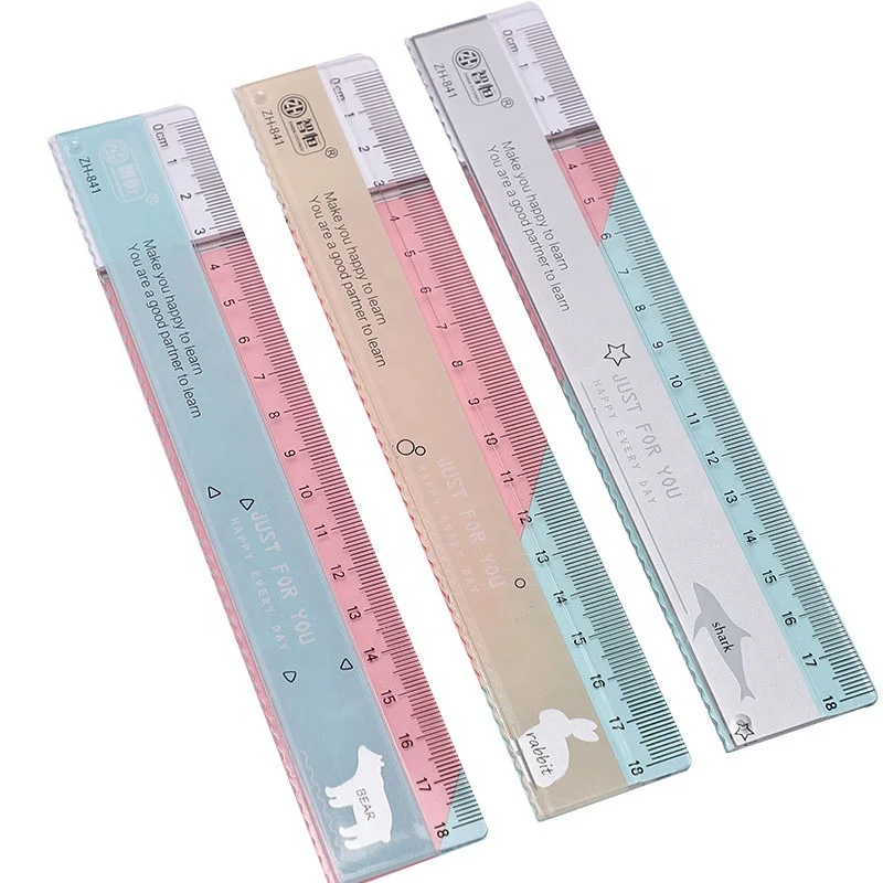 Прямая линейка Kawaii 18 см мультяшная для школьников рисования математическая геометрия канцелярская студентов