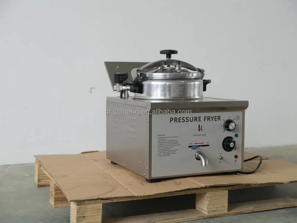 SHINEHO tabletop pressure fryer for home use deep fryer machine fried chicken warmer	henny penny fryer price kfc chicken warmer