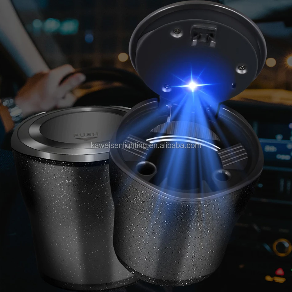 Сервис OEM круглая многофункциональная Автоматическая пепельница для курения со светодиодной подсветкой автомобиля