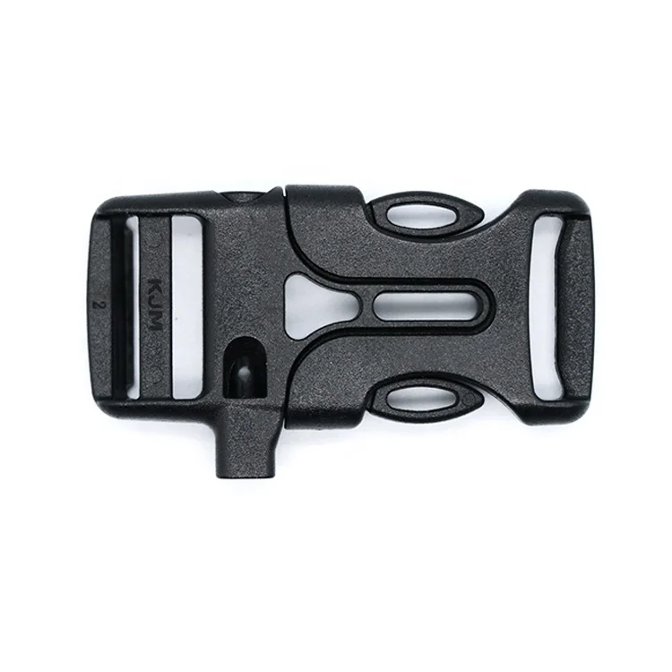 China Buckle Manufacturer Hiking Backpack Chest Connect Adjustable Strap 20mm Survival Whistle Quick Release Plastic Buckle