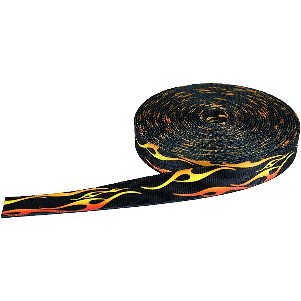 1' 1.5' Wide Sublimation Seatbelt Webbing Custom Printed Nylon Webbing For Bags Guitar Strap