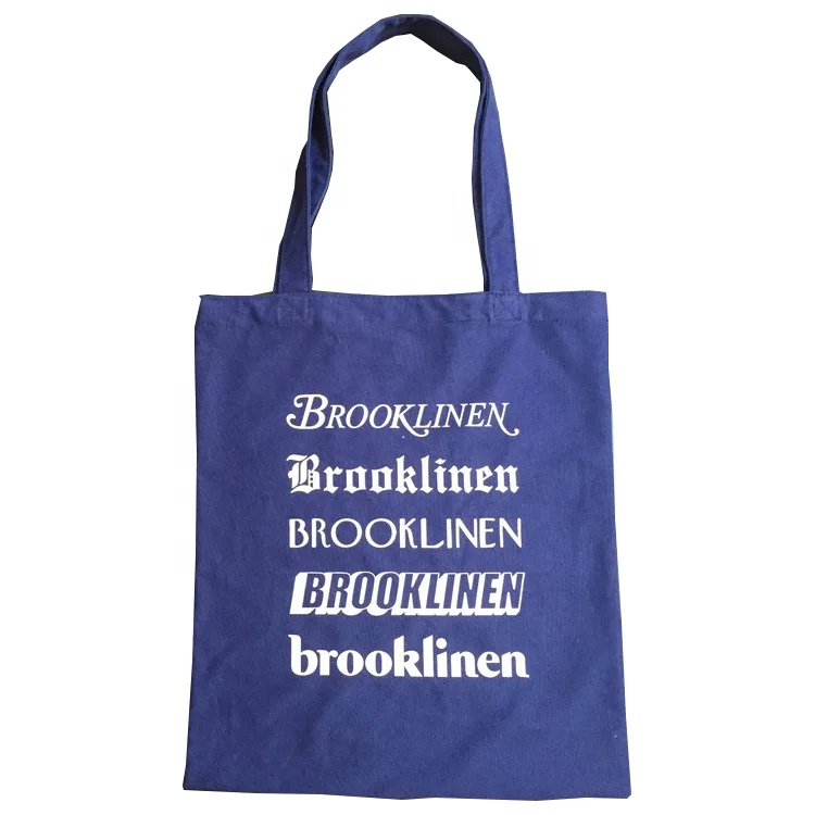 Factory Custom Oem Classic Canvas Tote Shoulder Bag Shopping Blue Canvas Bags Tote 8oz Cotton Tote Bag Canvas