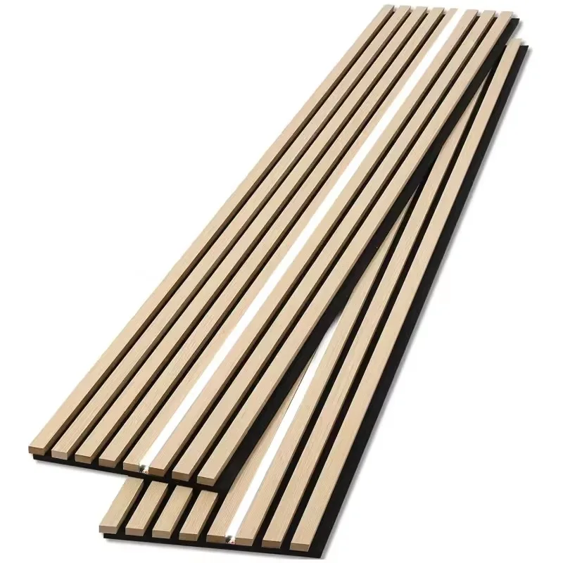 KASARO Ceiling Tiles Interior Led Mdf Acoustic Panel DIY Sound Wood Slat Wall Decor Panel Acoustic LED Wall Panels