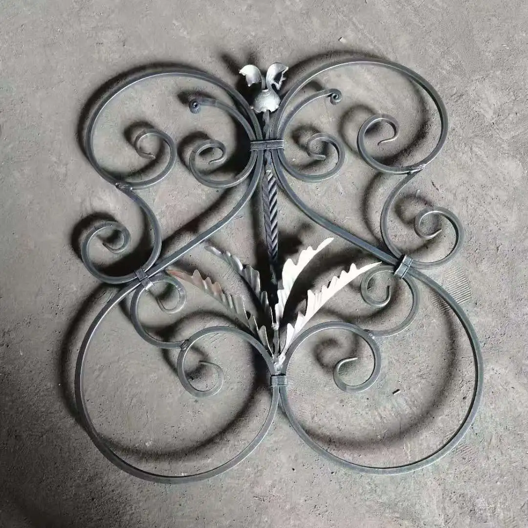Wrought iron Decorate ornaments forged panels balcony decoration panels.