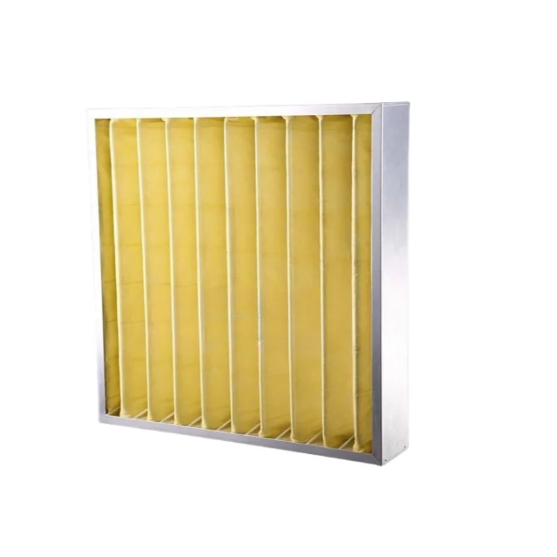 Industrial box type medium efficiency pleated filter high capacity filter