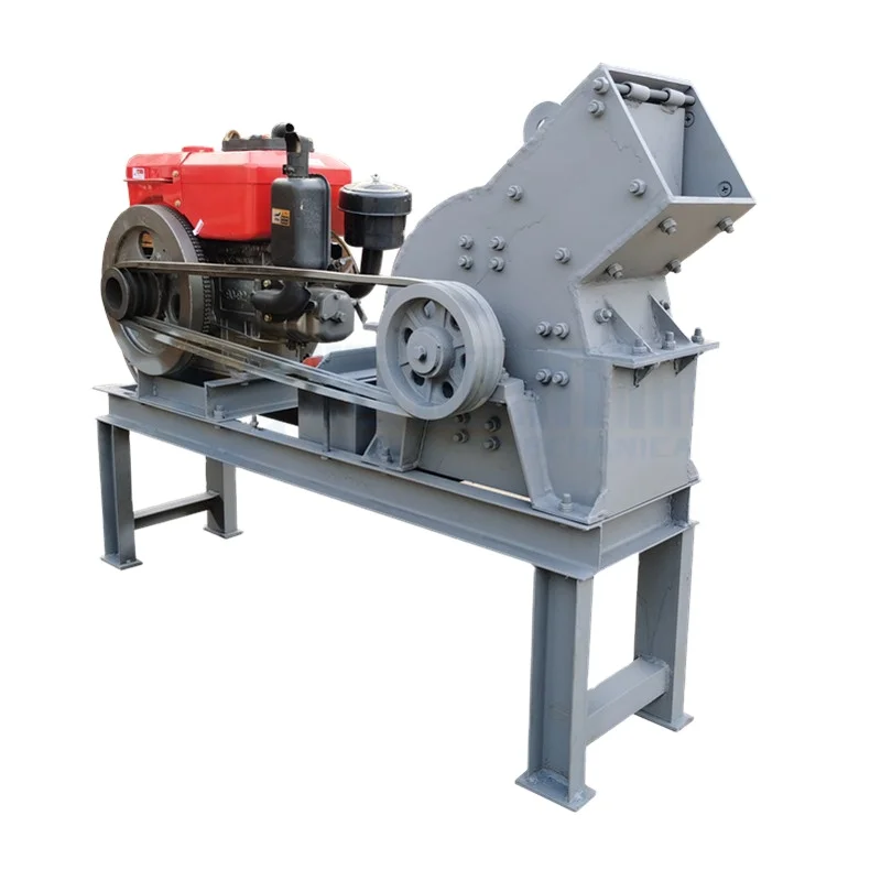 Small mobile hammer quartz gold rock portable crusher 50 tons per hour Electric motors and diesel engines