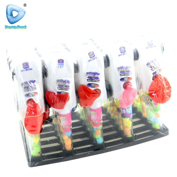 Hot Selling Children Funny Balloon Racing Car Toys With Candy