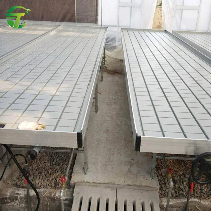 ebb tray with the flow ec and ph growing tables