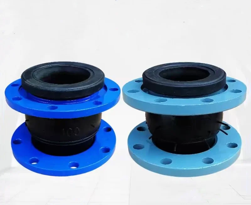 pipe flexible double sphere resilient arch rubber expansion joint bellows compensator single ball flange connection