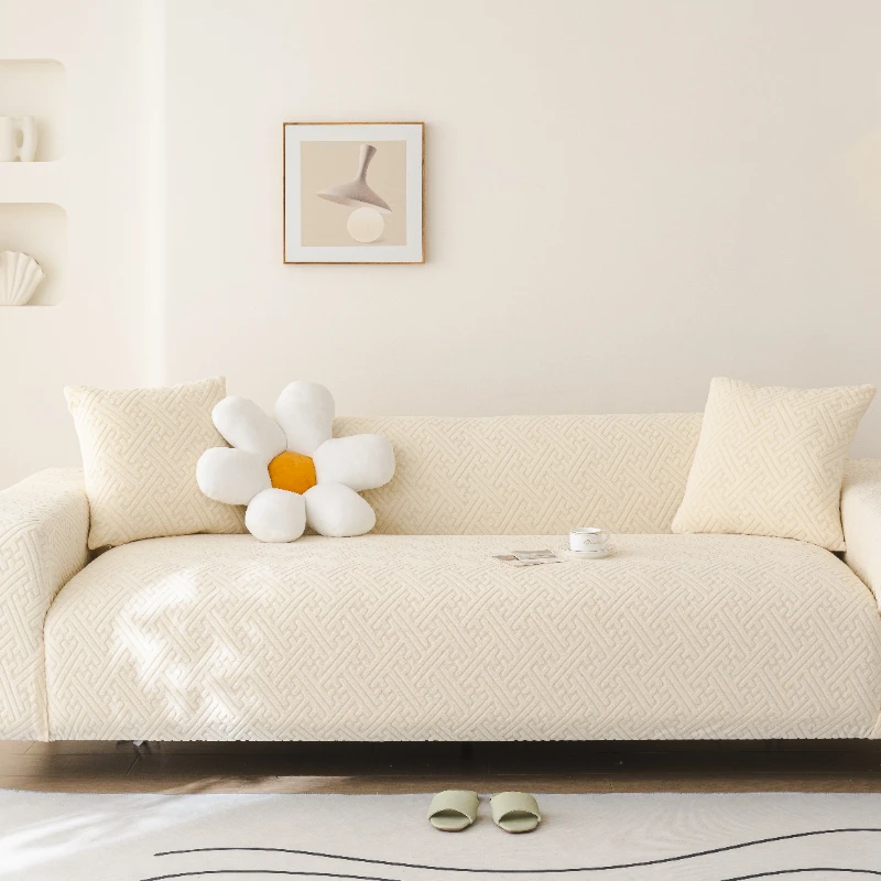 2025 Jacquard velvet elastic all-inclusive universal cover four-season universal lazy one piece anti-cat scratch sofa cover