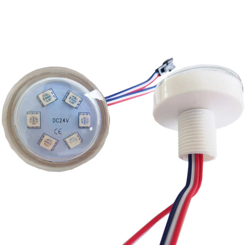 Amusement rides led pixel light 35mm 9led full color waterproof rgb funfair lamp