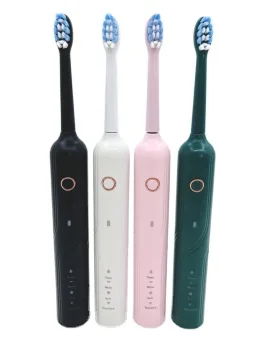 LED Blue Light Antibiosis Electric Sonic Toothbrush USB Teeth Whitening Sonic Toothbrush With Intelligent Pressure Sensor